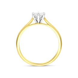 18ct Yellow Gold 0.50ct Diamond Round Brilliant Cut Solitaire Ring