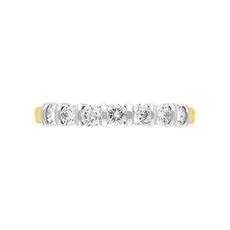 18ct Yellow Gold 0.50ct Diamond Seven Stone Half Eternity Ring