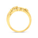 18ct Yellow Gold 0.54ct Diamond Three Row Bubble Ring