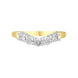 18ct Yellow Gold 0.55ct Diamond U Shape Half Eternity Ring