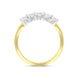 18ct Yellow Gold 0.55ct Diamond U Shape Half Eternity Ring
