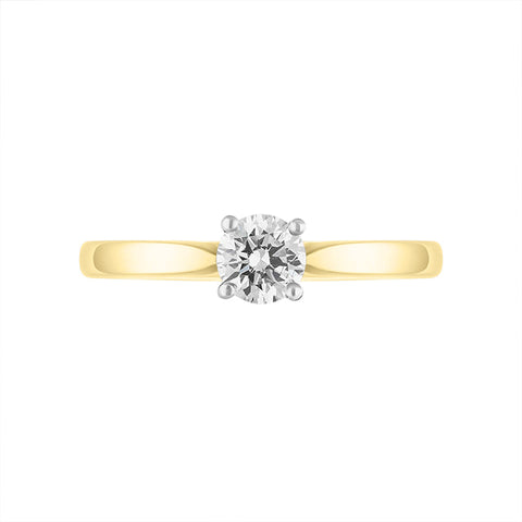 18ct Yellow Gold 0.70ct Diamond Round Brilliant Cut Solitaire Ring