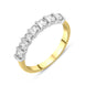 18ct Yellow Gold 0.82ct Diamond Seven Stone Half Eternity Ring, FEU-2655