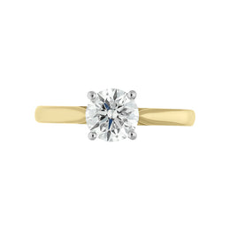 18ct Yellow Gold 1.00ct Diamond Round Brilliant Cut Solitaire Ring, FEU-1682_2