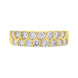 18ct Yellow Gold 1.00ct Diamond Two Row Half Eternity Ring FEU-2797