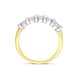 18ct Yellow Gold 1.02ct Diamond Bar Set Five Stone Half Eternity Ring
