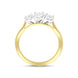 18ct Yellow Gold 1.02ct Diamond Three Stone Ring