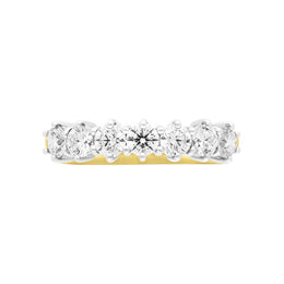 18ct White Gold 1.12ct Diamond Seven Stone Half Eternity Ring