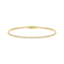 18ct Yellow Gold 2.00ct Diamond Line Bracelet FEU-2839