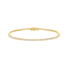 18ct Yellow Gold 2.00ct Diamond Line Bracelet FEU-2839