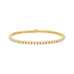 18ct Yellow Gold 2.00ct Diamond Line Bracelet FEU-2840