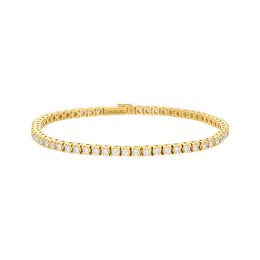 18ct Yellow Gold 2.00ct Diamond Line Bracelet FEU-2840