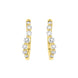 18ct Yellow Gold Diamond 0.32ct Claw Set Hoop Earrings
