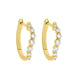 18ct Yellow Gold Diamond 0.32ct Claw Set Hoop Earrings