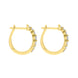 18ct Yellow Gold Diamond 0.32ct Claw Set Hoop Earrings