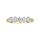 18ct Yellow Gold Diamond Five Stone Half Eternity Ring, FEU-2236._3