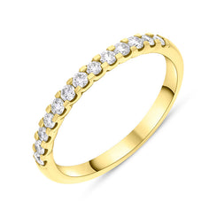 18ct Yellow Gold Diamond Half Eternity Ring FEU-2870