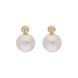 18ct Yellow Gold Diamond South Sea Pearl Stud Earrings, BRN-493