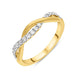 18ct Yellow Gold Diamond Twisted Band Ring R1268