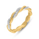 18ct Yellow Gold Diamond Twisted Band Ring R1269