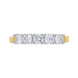 18ct Yellow Gold Platinum 1.00ct Diamond Five Stone Half Eternity Ring