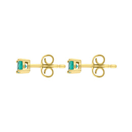 18ct Yellow Gold Round Solitaire Stud Earrings