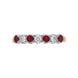 18ct Yellow Gold Ruby Diamond Seven Stone Half Eternity Ring, FEU-1671_3