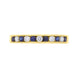 18ct Yellow Gold Sapphire Diamond Channel Set Half Eternity Ring FEU-2866