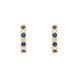 18ct Yellow Gold Sapphire Diamond Seven Stone Hoop Earrings, FEU-2726