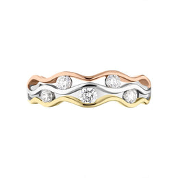 18ct Gold Diamond Tension Set Wave Ring, FEU-2527_2