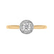 18ct Rose Gold Diamond Round Halo Ring, FEU-1217_2