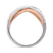 18ct Rose and White Gold Diamond Crossover Band Ring, FEU-2386_3