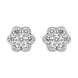 18ct White Gold 0.25ct Diamond Flower Cluster Stud Earrings FEU-2273