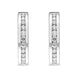 18ct White Gold 0.30ct Diamond Half Eternity Hoop Earrings FEU-055