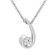 18ct White Gold 0.38ct Diamond Swirl Pendant, STC-067._2