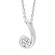 18ct White Gold 0.38ct Diamond Swirl Pendant, STC-067. 