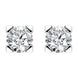 18ct White Gold 0.50ct Diamond Claw Set Solitaire Stud Earrings