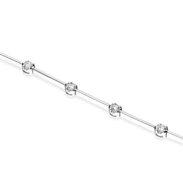 18ct White Gold 0.61ct Diamond Tennis Bracelet. B1076. detail
