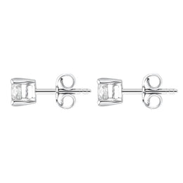 18ct White Gold 0.70ct Diamond Solitaire Brilliant Cut Stud Earrings, FEU-085_2