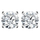 18ct White Gold 0.70ct Diamond Solitaire Brilliant Cut Stud Earrings, FEU-085.
