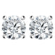 18ct White Gold 0.80ct Diamond Solitaire Brilliant Cut Stud Earrings, FEU-136.