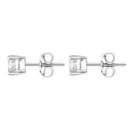 18ct White Gold 0.80ct Diamond Solitaire Brilliant Cut Stud Earrings, FEU-136_2