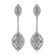 18ct White Gold 0.88ct Diamond Marquise Drop Earrings, PJW-017
