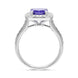 18ct White Gold 1.66ct Tanzanite 0.51 Carat Diamond Cluster Ring. J03514M.