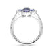 18ct White Gold 1.93ct Sapphire 0.30ct Diamond Clover Cluster Ring FEU-2283