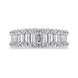 18ct White Gold Diamond Baguette Cut Half Eternity Ring, FEU-2370_2