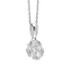 18ct White Gold Diamond Brilliant Cut Round Cluster Necklace, FEU-2524_2