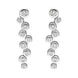 18ct White Gold Diamond Bubble Drop Earrings, FEU-2449. 