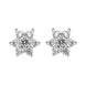 18ct White Gold Diamond Cluster Flower Stud Earrings, 181732-4 