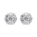 18ct White Gold Diamond Cluster Stud Earrings, FEU-2525. 